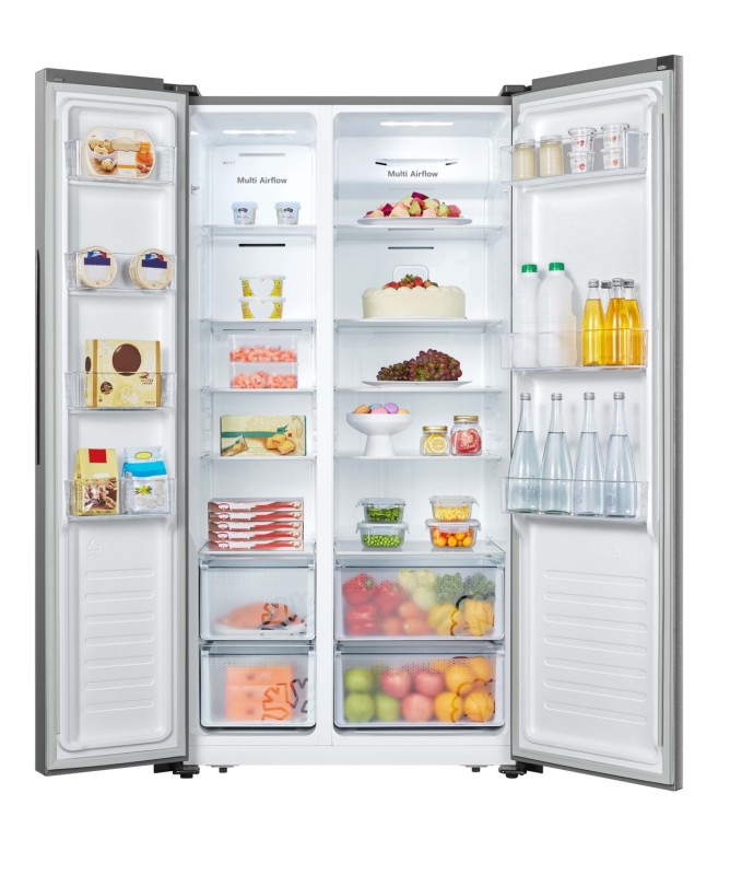 Hisense-KAOEhl-Gefrierkombi-SbS-RS-677-N4BIE-inox-lo-1542056_2-details - Hauslieblinge